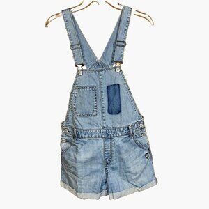 Vintage Y2K Teenie Weenie Bear Denim Shortalls Bib Overalls  Bearcore Women XS